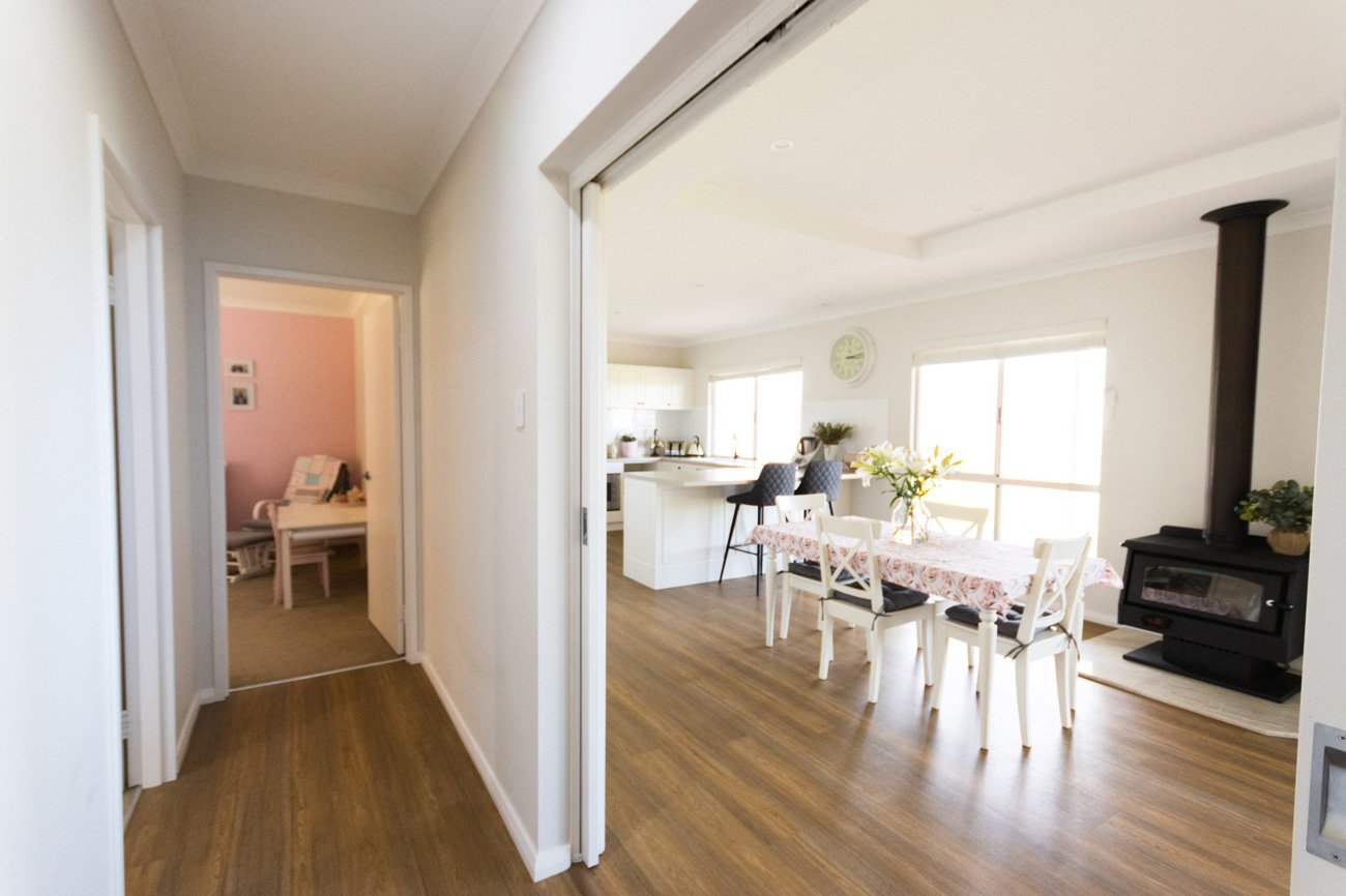 Modular home living area