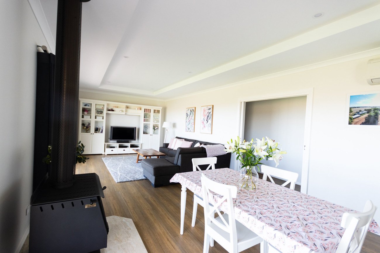 Modular home living area