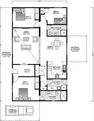 The Meadows Blueprint and Floor Plan | Transportable Homes Perth