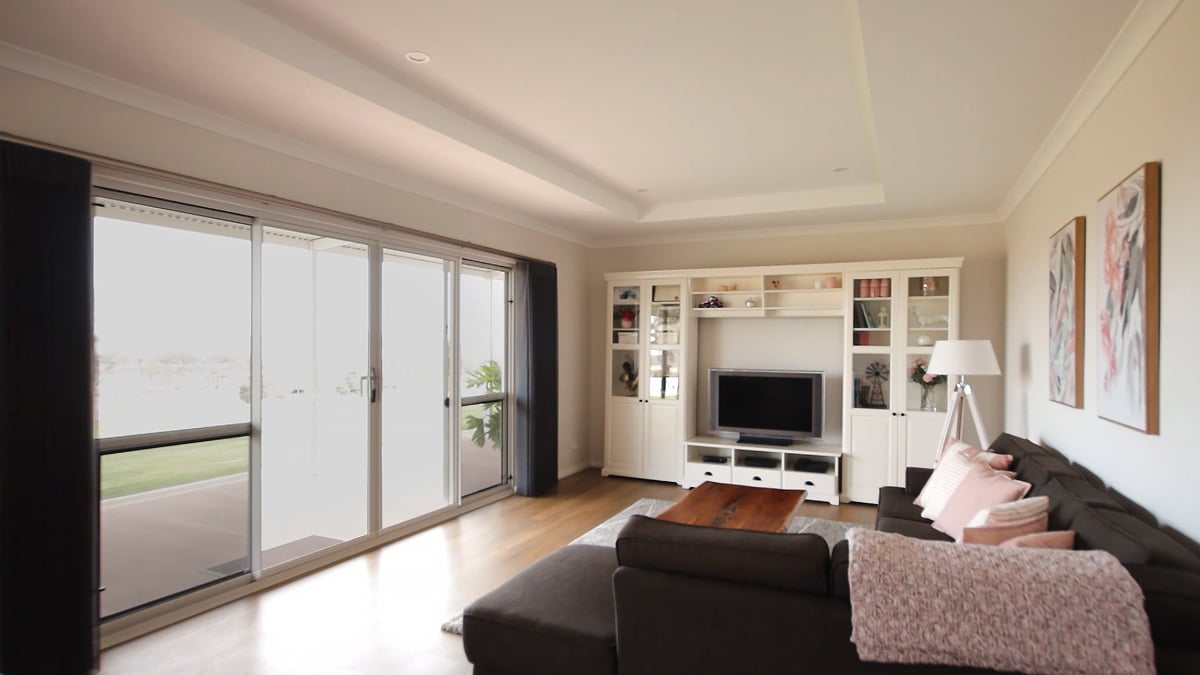 Modular home living area