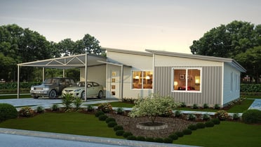 A collection of modern modular home designs showcasing sleek lines and innovative architecture.