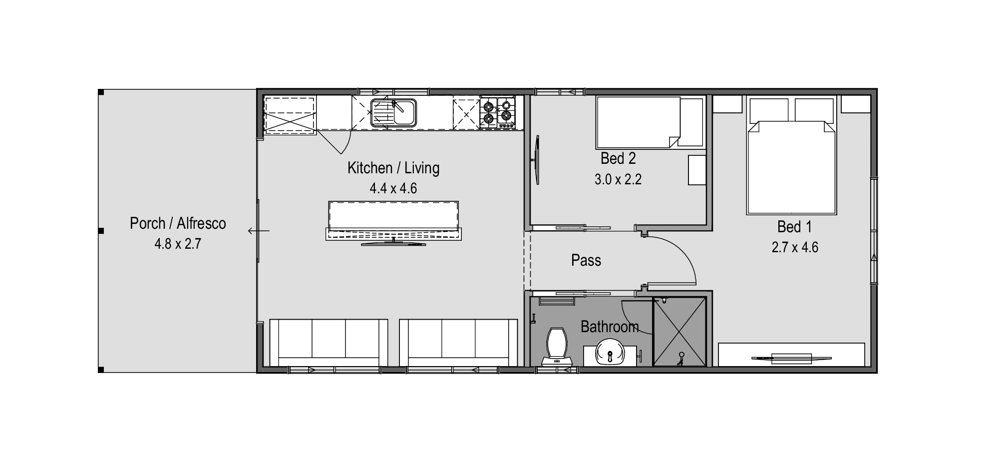 The Salt Box floor plan