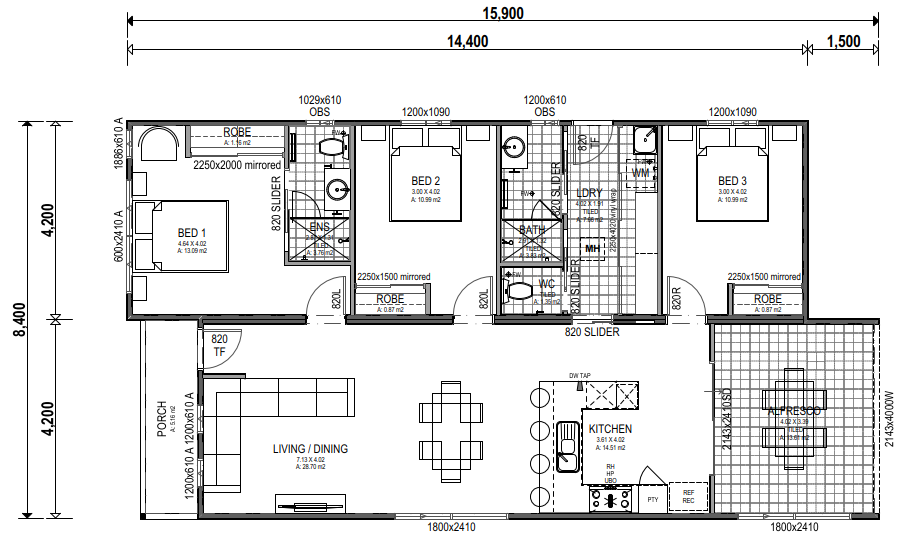 The Avon 2.0 floor plan