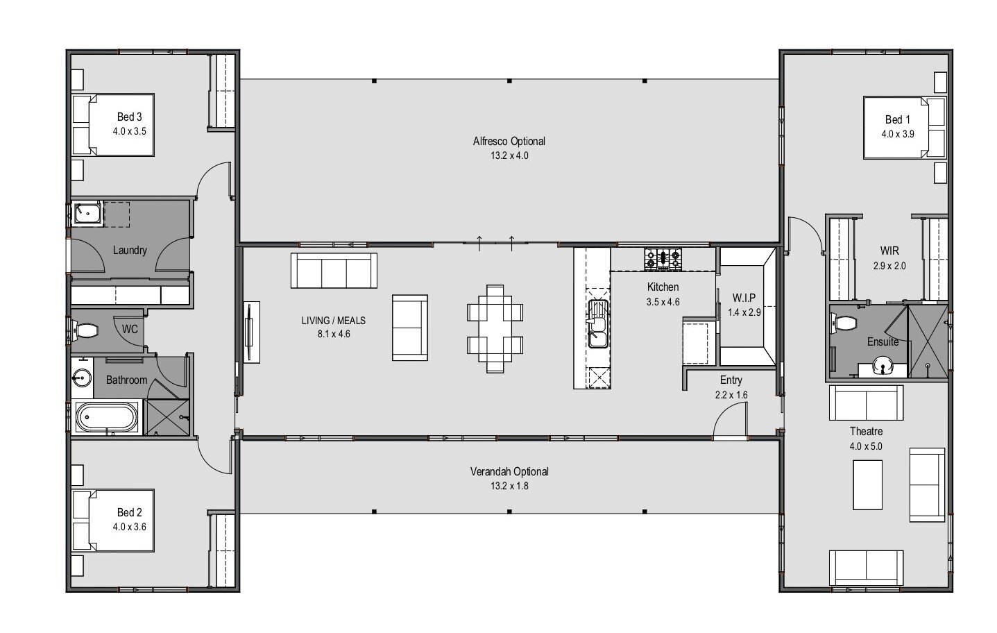 The Melaleuca floor plan