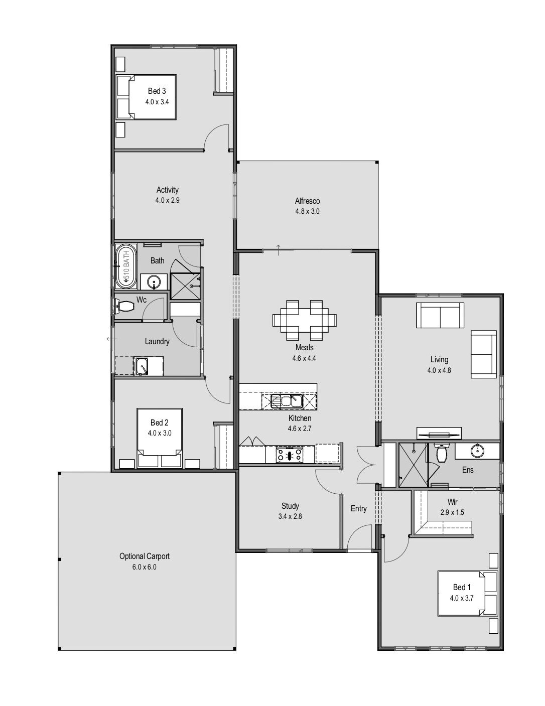 The Akora Modern View floor plan