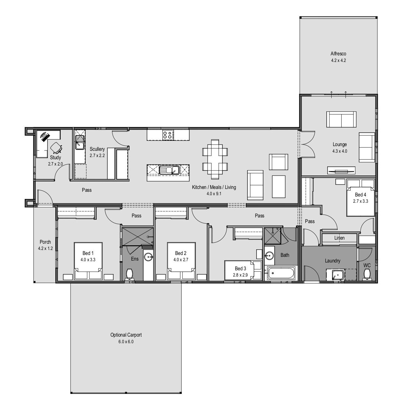 The Glades floor plan